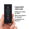 Batería compatible con IPHONE 4 ⋆ capacidad 1420 mAh ⋆ batería de repuesto Li-ion ⋆ segura y funcional