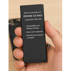 Batería compatible con IPHONE XS MAX * Válida para todos los APN * Capacidad 1200 mAh