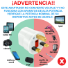 Adaptador red Reino Unido macho a europeo UE hembra Schuko ⋆ Blanco ⋆ Conector de corriente para enchufes europeos