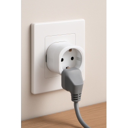Adaptador red Reino Unido macho a europeo UE hembra Schuko ⋆ Blanco ⋆ Conector de corriente para enchufes europeos