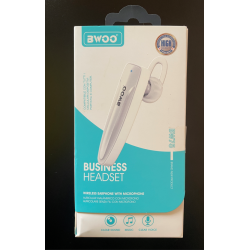 BWOO BW75 Auricular manos libres pinganillo Bluetooth ⋆ Blanco ⋆ Diseño compacto y cómodo para llamadas manos libres