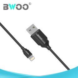 BWOO X111L Cable de carga y datos * Conector Apple lightning 8 pin * Carga rápida 2.4A iPhone iPad iPod * USB 2.0 Negro 1m