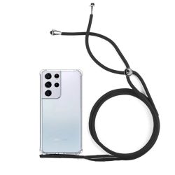 Funda compatible con SAMSUNG GALAXY S23 PLUS * Silicona transparente * Esquinas reforzadas con cordón negro