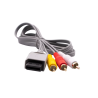 Adaptador AV de audio y vídeo cable compuesto 3 RCA para NINTENDO WII ⋆ 1.8 m ⋆ Compatible con consolas y televisores