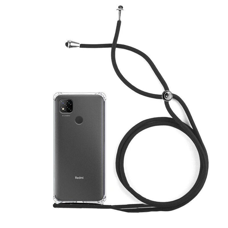 Funda compatible con XIAOMI REDMI 9C / REDMI 10A Silicona transparente con cordón