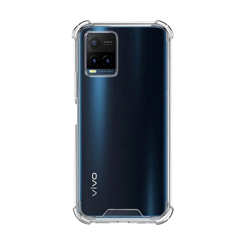 Funda compatible con VIVO Y21S Silicona transparente esquinas reforzadas