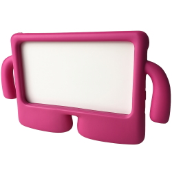 Funda compatible con tablet SAMSUNG TAB 4 7'' T230 T231 silicona goma con asas infantiles - Color rosa