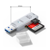 Lector de tarjetas USB 3.0 compatible con SD TF ⋆ Adaptador 2 en 1 de alta velocidad para accesorios de portátil SDXC negro