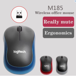 LOGITECH Ratón inalámbrico M185 ⋆ Silencioso ⋆ 2,4 GHz ⋆ USB ⋆ 1000DPI ⋆ 3 botones - Cómodo y eficiente