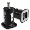 USAMS Cargador adaptador coche mechero doble USB 3.1A ⋆ Carga rápida ⋆ 2 puertos ⋆ Color negro