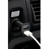 USAMS Cargador adaptador coche mechero doble USB 3.1A ⋆ Carga rápida ⋆ 2 puertos ⋆ Color negro