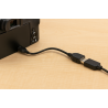 Cable adaptador OTG USB hembra a Mini USB macho ⋆ Color negro ⋆ Compatible con dispositivos USB