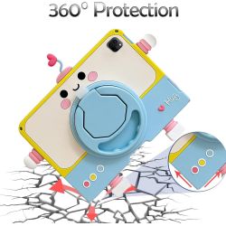Funda compatible iPad Air 11'' 2024 / Air 6ª 5ª 4ª gen 10.9" 2022 / 2021 / 2020 / 2018 soporte bolígrafo correa silicona Niños