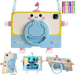 Funda compatible iPad Air 11'' 2024 / Air 6ª 5ª 4ª gen 10.9" 2022 / 2021 / 2020 / 2018 soporte bolígrafo correa silicona Niños