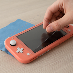 Protector de pantalla compatible con NINTENDO SWITCH LITE ⋆ Cristal templado 9H ⋆ Alta resistencia ⋆ Protección antiarañazos