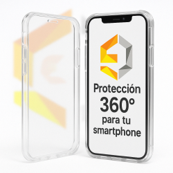 Funda doble 360º compatible con XIAOMI POCO M3 * Frontal silicona y trasera policarbonato * Transparente