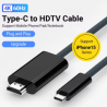Cable 4K Tipo C a HDMI 1.8M Naylon compatible con iPhone 15 Series / MacBook Pro / Air / iPad / Galaxy S8-S23 / Surface etc 60Hz