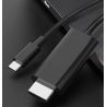 Cable 4K Tipo C a HDMI 1.8M Naylon compatible con iPhone 15 Series / MacBook Pro / Air / iPad / Galaxy S8-S23 / Surface etc 60Hz