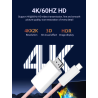 Cable 4K Tipo C a HDMI 1.8M Naylon compatible con iPhone 15 Series / MacBook Pro / Air / iPad / Galaxy S8-S23 / Surface etc 60Hz
