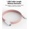Cable 4K Tipo C a HDMI 1.8M Naylon compatible con iPhone 15 Series / MacBook Pro / Air / iPad / Galaxy S8-S23 / Surface etc 60Hz