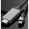 Cable 4K Tipo C a HDMI 1.8M Naylon compatible con iPhone 15 Series / MacBook Pro / Air / iPad / Galaxy S8-S23 / Surface etc 60Hz