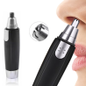 Recortador eléctrico nariz orejas cejas ⋆ Indoloro ⋆ Acero inoxidable ⋆ Impermeable ⋆ Funciona con pila (no incluida)