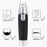 Recortador eléctrico nariz orejas cejas ⋆ Indoloro ⋆ Acero inoxidable ⋆ Impermeable ⋆ Funciona con pila (no incluida)
