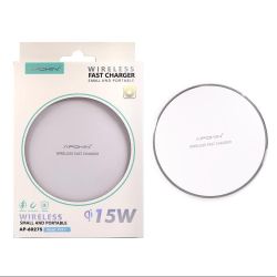Cargador inalámbrico QI Dock * Base de carga rápida magnética 15W * Móviles iOS y Android * BLANCO