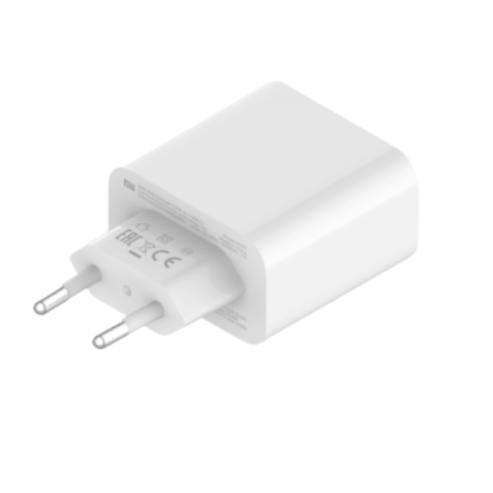 XIAOMI Cargador de pared 33W ⋆ Doble puerto USB Tipo A + Tipo C ⋆ Carga rápida y segura para múltiples dispositivos