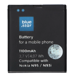 BLUE STAR Batería compatible con Nokia N95, N93i, E65 ⋆ BL-5F ⋆ Capacidad 1100 mAh