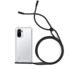 Funda compatible con XIAOMI REDMI NOTE 10 5G ⋆ Silicona transparente ⋆ Esquinas reforzadas ⋆ Cordon negro