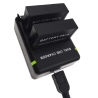 Cargador para GoPro HERO4 Black, HERO4 Silver y AHDBT-401 ⋆ Input 5V 1000mA ⋆ Output 4.3V 500mA*2 ⋆ Luz LED de carga