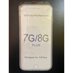 Funda compatible con IPHONE 7 PLUS / 8 PLUS ⋆ Frontal silicona y trasera policarbonato ⋆ Doble 360º transparente 🛡️📱