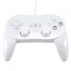 Mando compatible con Nintendo Wii Clásico Pro ⋆ Con cable ⋆ Color negro ⋆ Compatible juegos retro y actuales 🎮✨