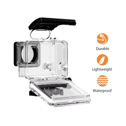 Carcasa Impermeable para GoPro Hero 7 Black / Hero 6 / Hero 5 ⋆ Buceo 45 m ⋆ Funda Protectora Acuática