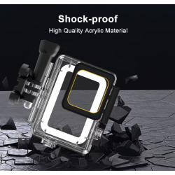 Carcasa Impermeable para GoPro Hero 7 Black / Hero 6 / Hero 5 ⋆ Buceo 45 m ⋆ Funda Protectora Acuática