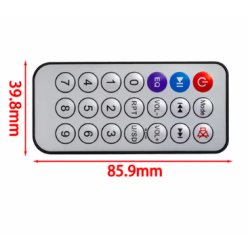 Mando a distancia IR Bluetooth infrarrojo de 21 teclas – Control remoto para MP3 y dispositivos de audio