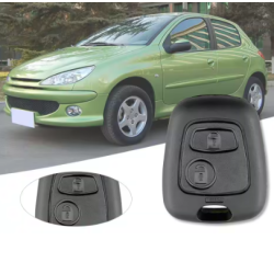 Carcasa para mando a distancia Peugeot 106 206 107 207 407 806 + Funda silicona llave automática de 2 botones, fácil instalación