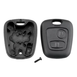 Carcasa para mando a distancia Peugeot 106 206 107 207 407 806 + Funda silicona llave automática de 2 botones, fácil instalación