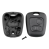 Carcasa para mando a distancia Peugeot 106 206 107 207 407 806 + Funda silicona llave automática de 2 botones, fácil instalación