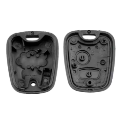 Carcasa para mando a distancia Peugeot 106 206 107 207 407 806 + Funda silicona llave automática de 2 botones, fácil instalación