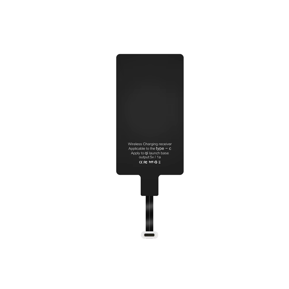 Receptor Qi para carga inalámbrica – Adaptador USB Tipo C compatible con carga rápida 5V para Android