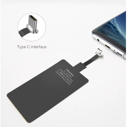 Receptor Qi para carga inalámbrica – Adaptador USB Tipo C compatible con carga rápida 5V para Android