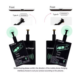 Receptor Qi para carga inalámbrica – Adaptador micro USB tipo B para Android ⋆ Verifica el sentido del conector