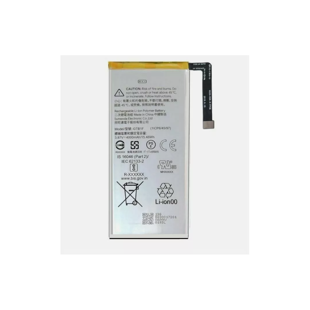 Batería compatible GTB1F para Google Pixel 5 – 4000 mAh / 3.87 V / 15.48 Wh / Li-ion 🔋📱
