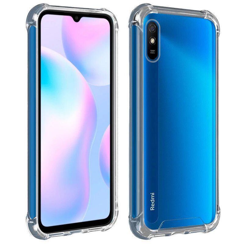 Funda compatible con XIAOMI REDMI 9A / REDMI 9AT * Silicona transparente * Esquinas reforzadas