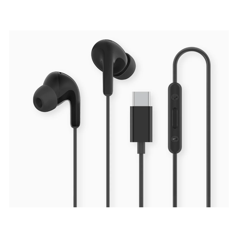 XIAOMI Auriculares con conector USB-C ⋆ Color negro ⋆ Sonido potente ⋆ 1,25 m cable TPE ⋆ 32 Ω ⋆ 13,5 g 🎧📱🖤