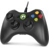 Mando compatible con XBOX 360 y PC * Con cable USB * Negro controlador joystick joypad