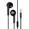 Auriculares con micrófono ⋆ Jack 3.5 mm ⋆ 1.2 m ⋆ Hi-Res Audio ⋆ Graves potentes ⋆ 109 dB SPL ⋆ Negros 🎧🎙️🖤