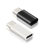 Pack 2 x Adaptador compatible con conector Apple lightning hembra a Tipo C USB-C macho Negro / plata - Para iPhone iPad etc...